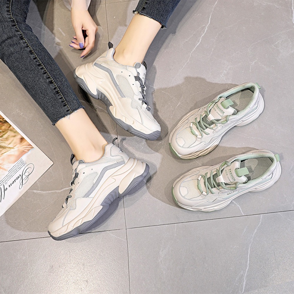 Autumn New Thick Bottom Increased Breathable Shoes Women Sports Casual Shoes